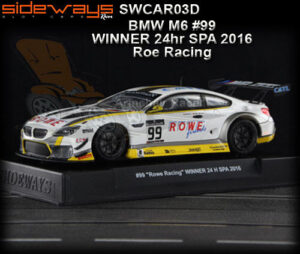 Sideways BMW M6 GT3 24hour Spa Winner 2016 Rowe Racing #99