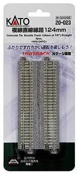 Kato Unitrack Straight Concrete Tie Double Track 124mm x 2 pieces